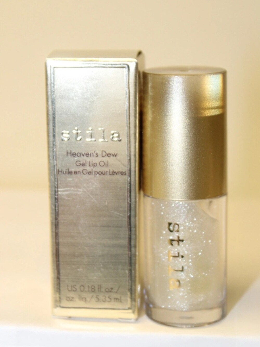 Stila "Moondust" GEL LIP OIL Sparkling White lip Gloss Or Top Coat - Picture 2 of 7